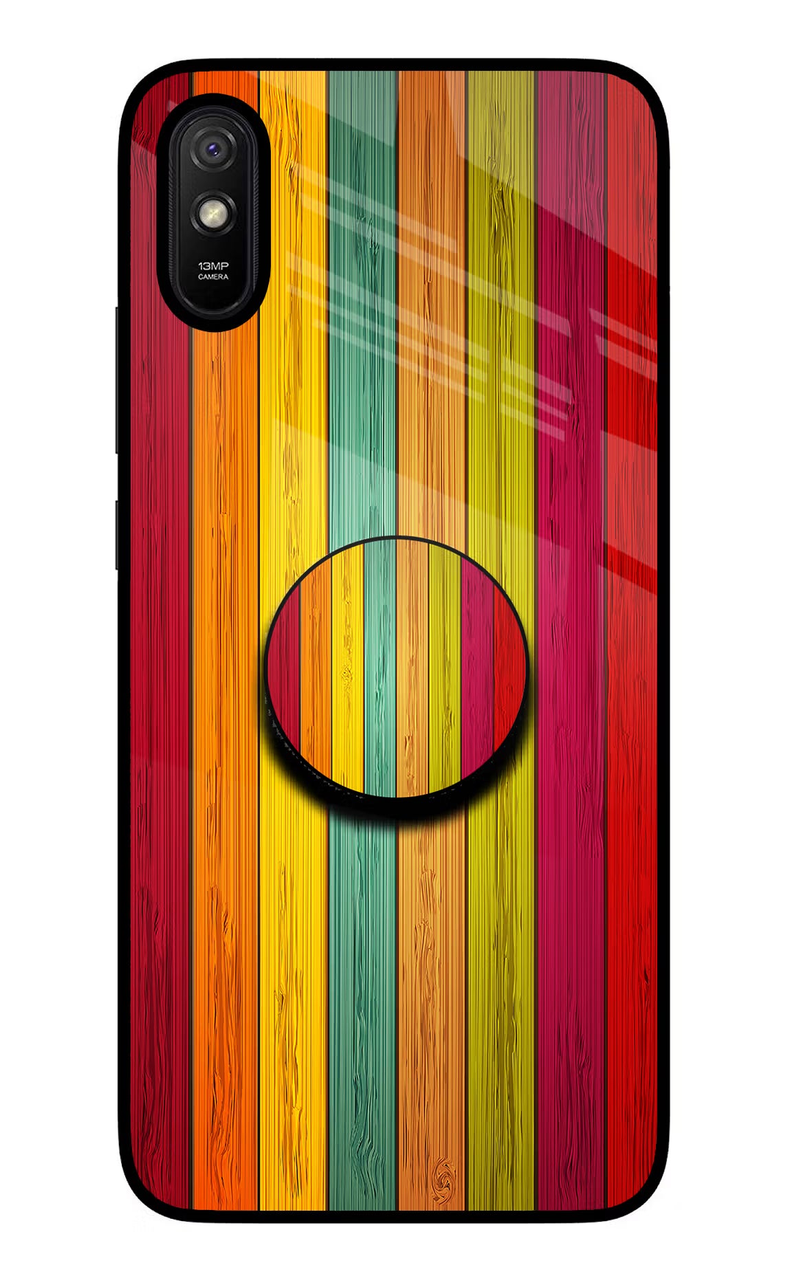 Multicolor Wooden Redmi 9A/9i Pop Case by Casekaro