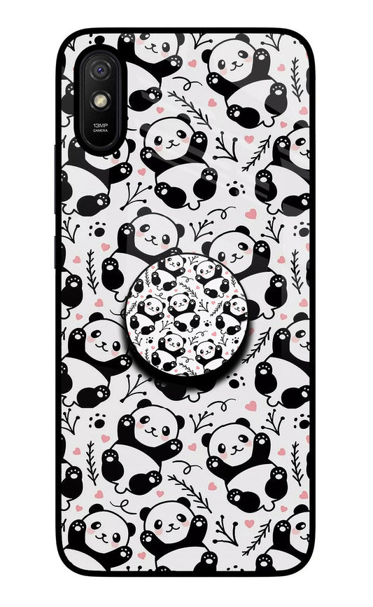Cute Panda Redmi 9A/9i Glass Case