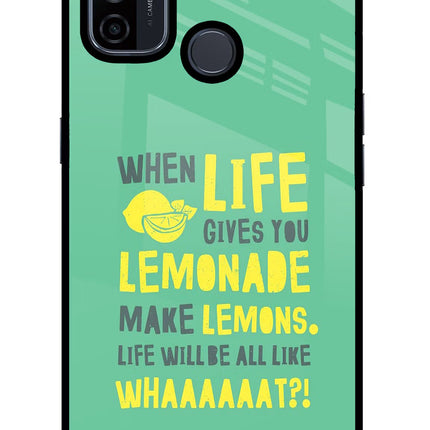 Quote Oppo A53 2020 Glass Case Back Cover by Casekaro