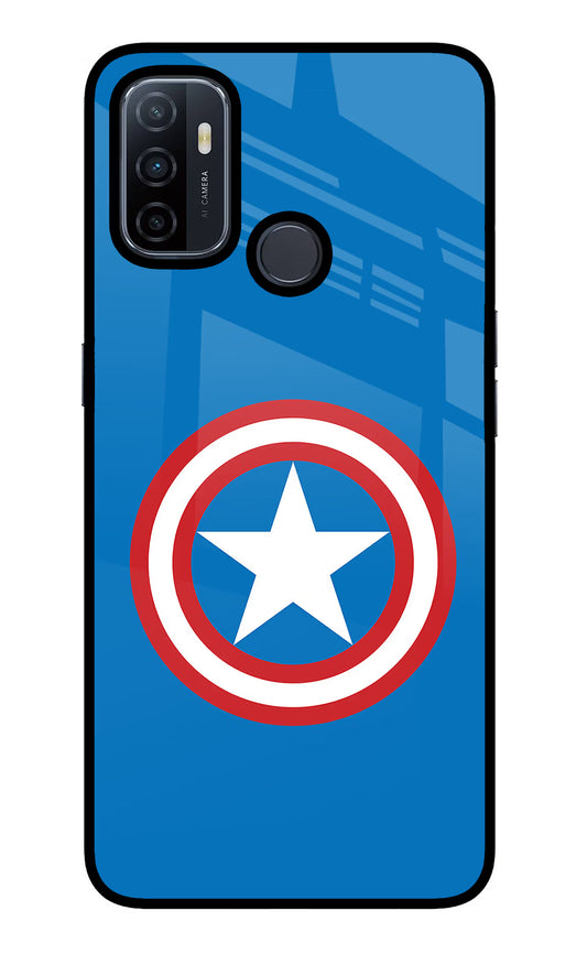 Captain America Logo Oppo A53 2020 Glass Case