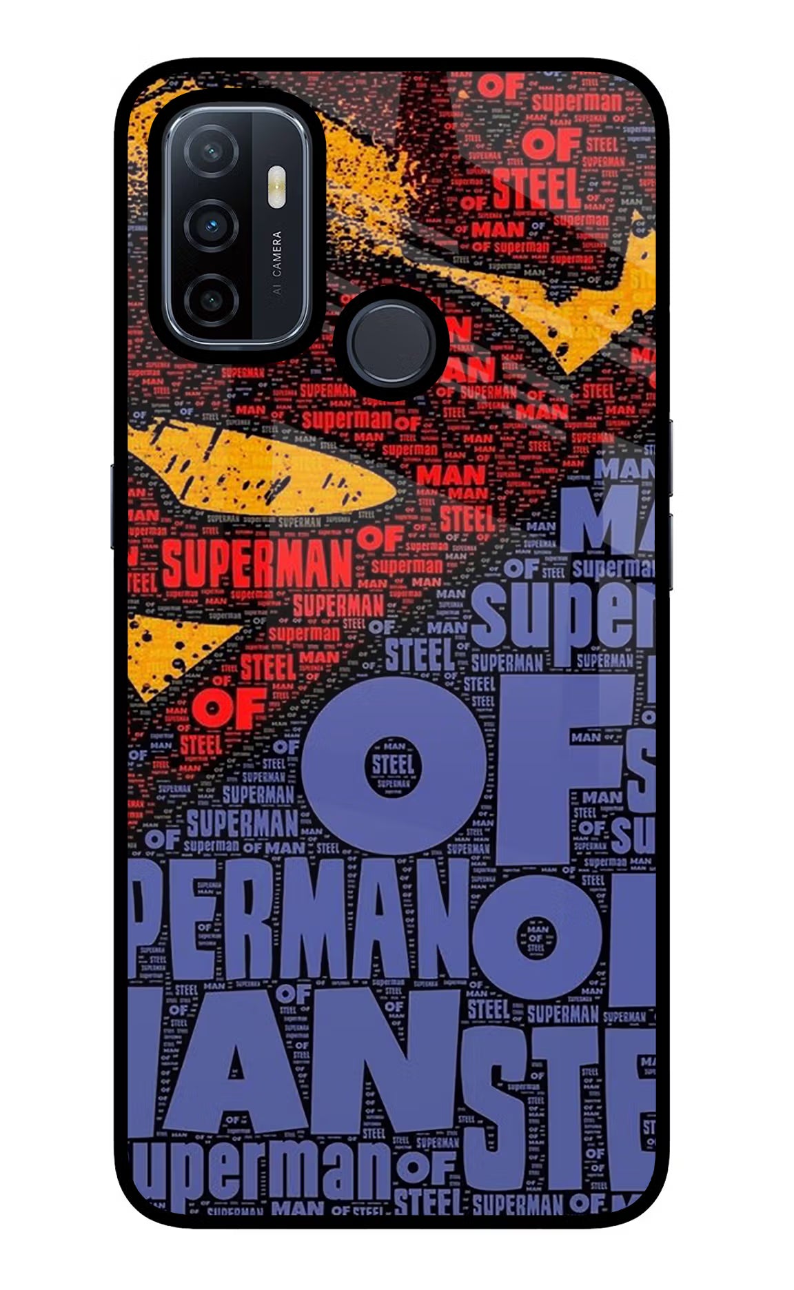Superman Oppo A53 2020 Glass Case Back Cover by Casekaro