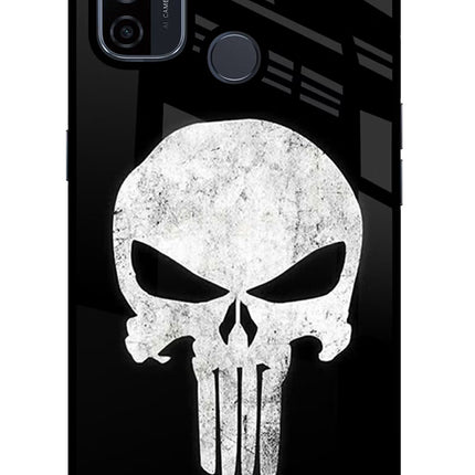 Punisher Skull Oppo A53 2020 Glass Case Back Cover by Casekaro