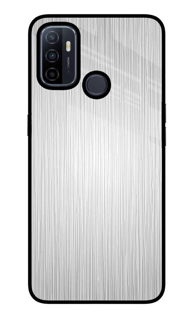 Wooden Grey Texture Oppo A53 2020 Glass Case Back Cover by Casekaro