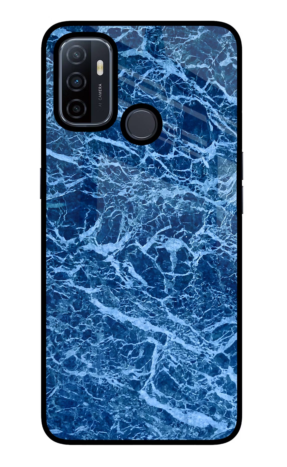 Blue Marble Oppo A53 2020 Glass Case Back Cover by Casekaro