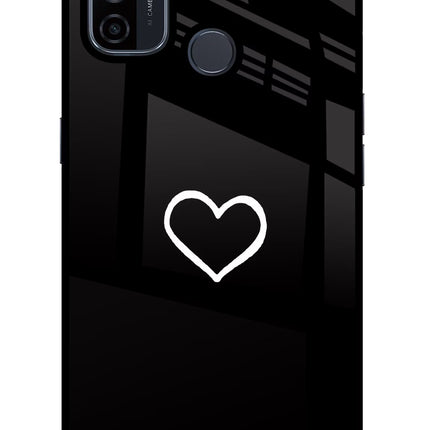 Heart Oppo A53 2020 Glass Case Back Cover by Casekaro