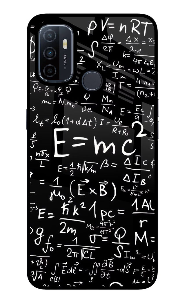 Physics Formula Oppo A53 2020 Glass Case Back Cover by Casekaro