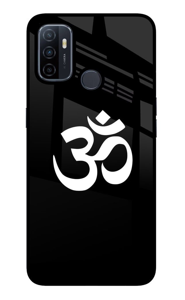 Om Oppo A53 2020 Glass Case Back Cover by Casekaro