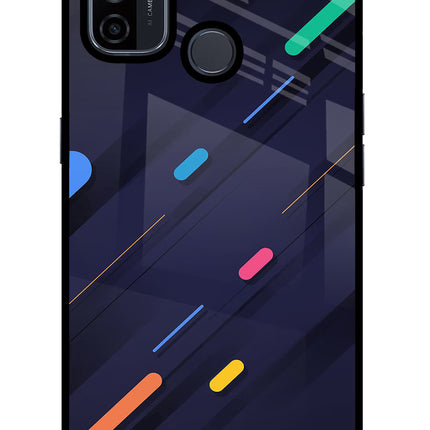 Abstract Design Oppo A53 2020 Glass Case Back Cover by Casekaro