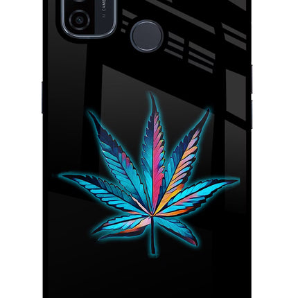 Weed Oppo A53 2020 Glass Case Back Cover by Casekaro
