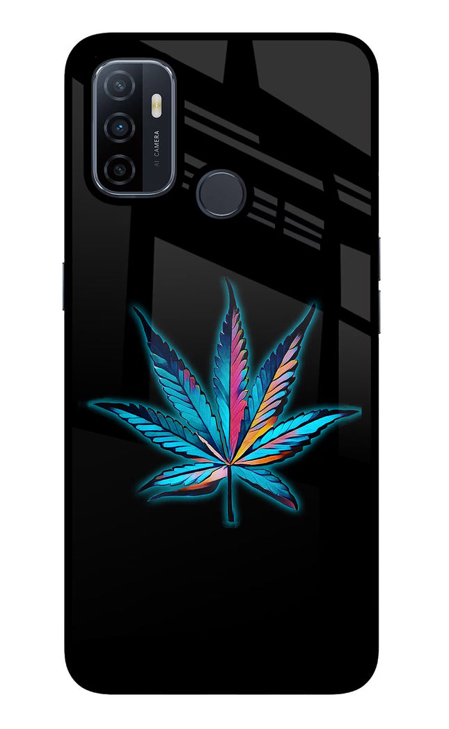 Weed Oppo A53 2020 Glass Case Back Cover by Casekaro