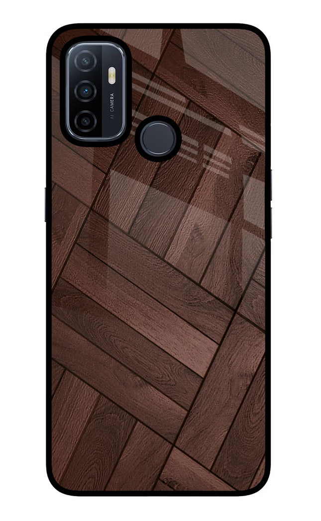 Wooden Texture Design Oppo A53 2020 Glass Case Back Cover by Casekaro