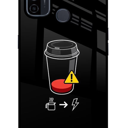 Coffee Oppo A53 2020 Glass Case Back Cover by Casekaro
