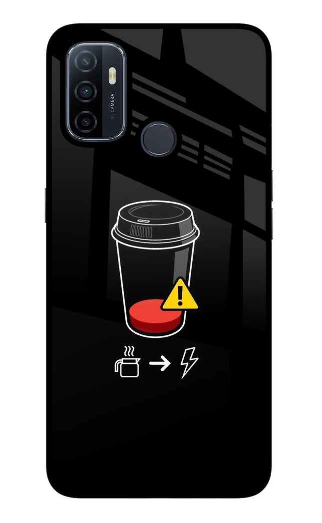Coffee Oppo A53 2020 Glass Case Back Cover by Casekaro