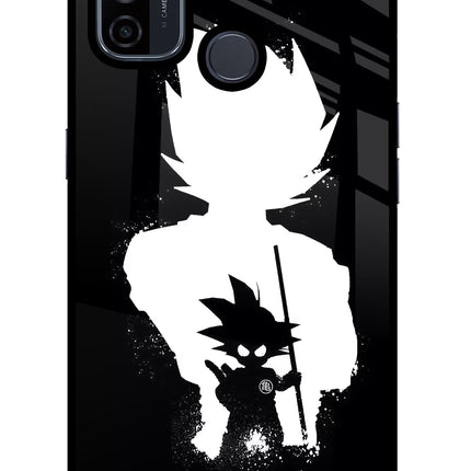 Goku Shadow Oppo A53 2020 Glass Case Back Cover by Casekaro