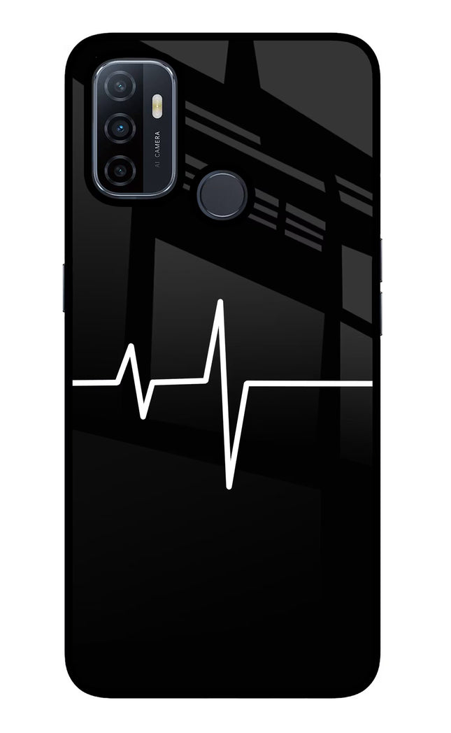 Heart Beats Oppo A53 2020 Glass Case Back Cover by Casekaro