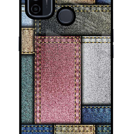 Multicolor Jeans Oppo A53 2020 Glass Case Back Cover by Casekaro