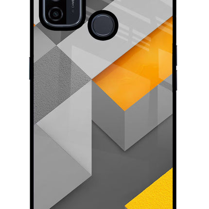 Abstract Oppo A53 2020 Glass Case Back Cover by Casekaro