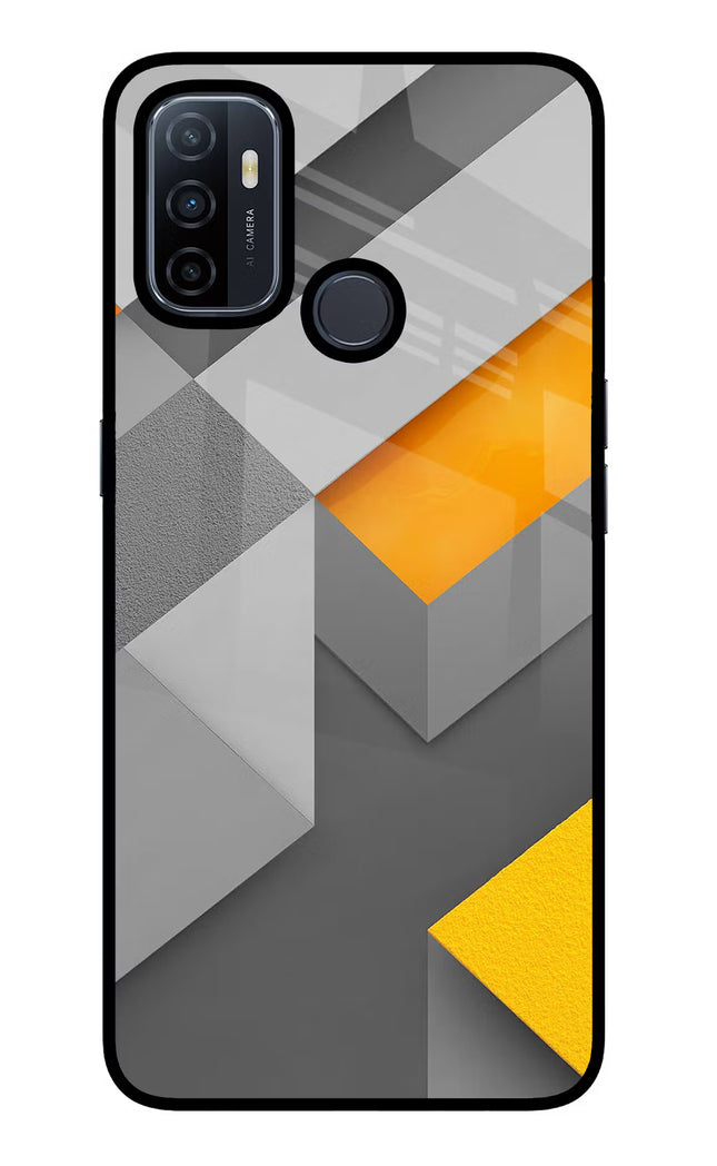 Abstract Oppo A53 2020 Glass Case Back Cover by Casekaro