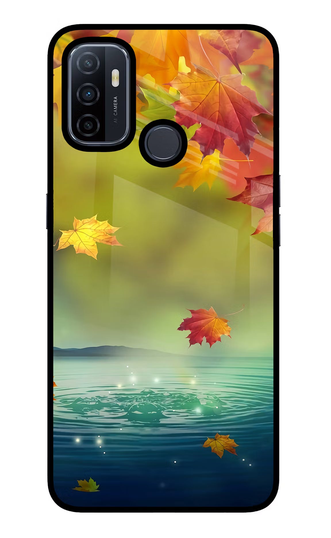 Flowers Oppo A53 2020 Glass Case Back Cover by Casekaro