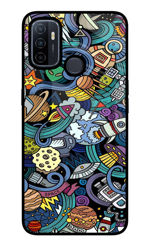 Space Abstract Oppo A53 2020 Glass Case