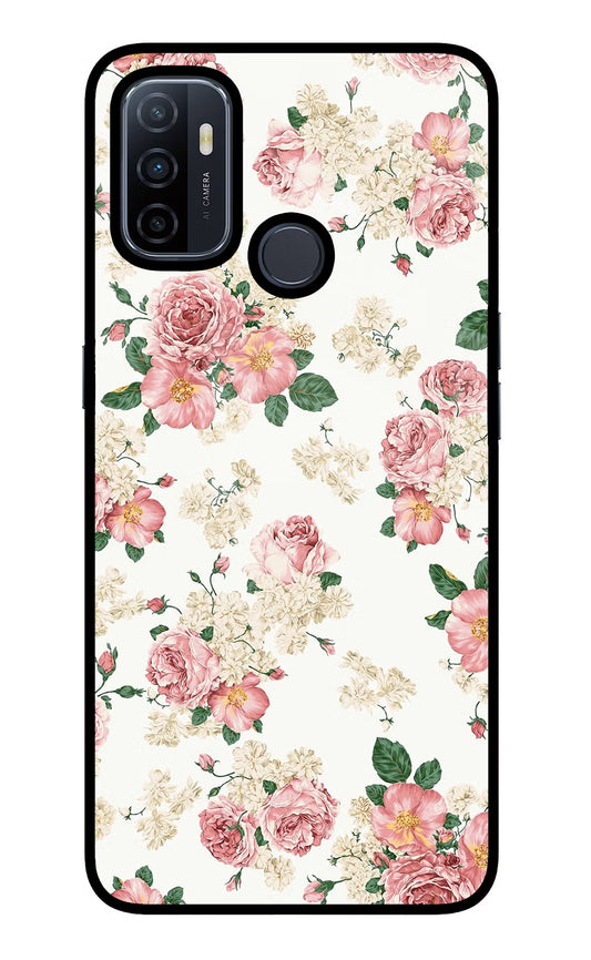 Flowers Oppo A53 2020 Glass Case