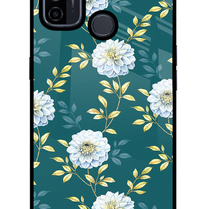 Flowers Oppo A53 2020 Glass Case Back Cover by Casekaro