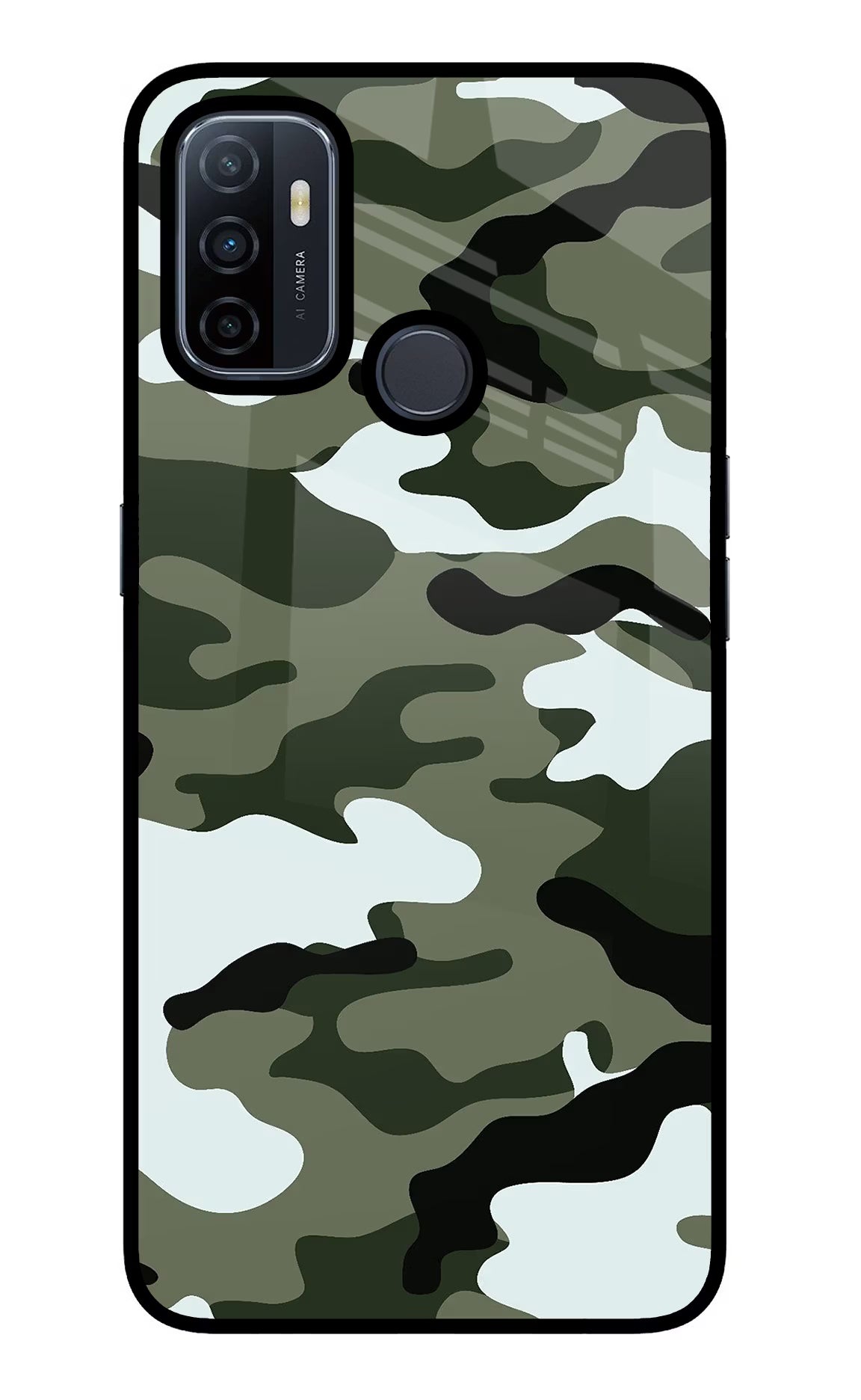 Camouflage Oppo A53 2020 Glass Case