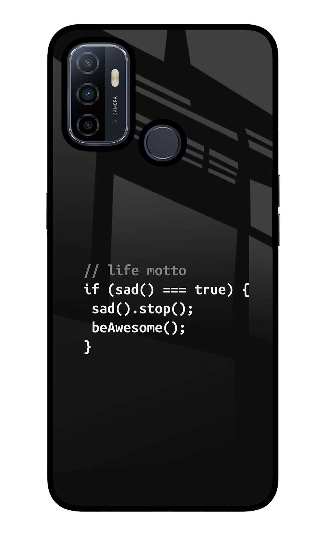Life Motto Code Oppo A53 2020 Glass Case