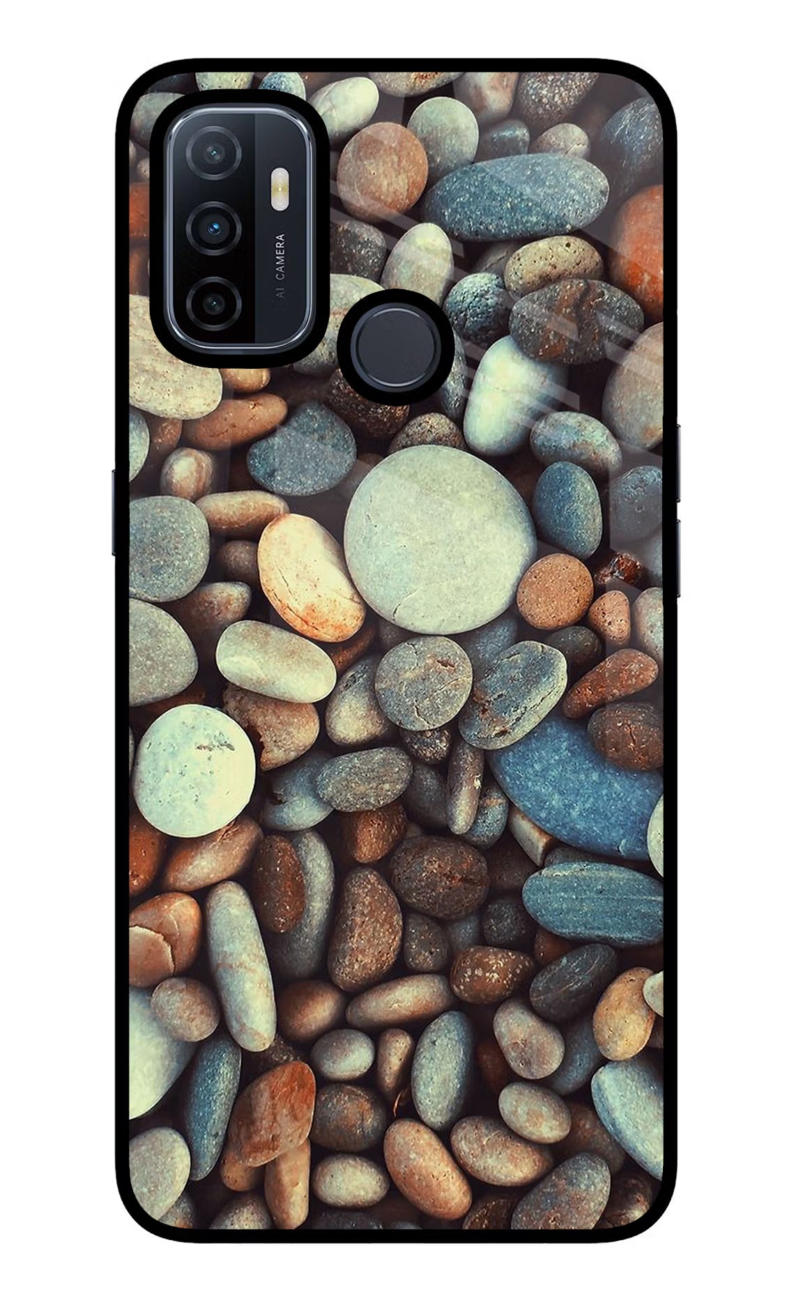 Pebble Oppo A53 2020 Glass Case Back Cover by Casekaro