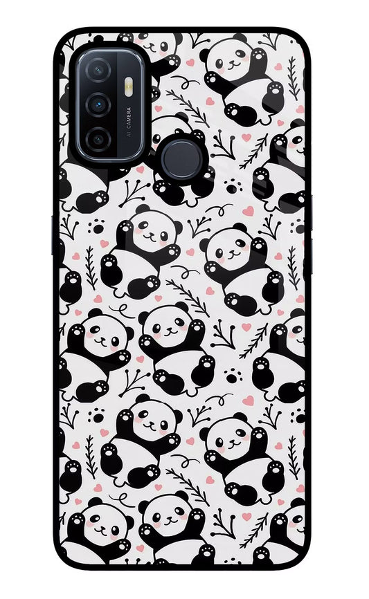 Cute Panda Oppo A53 2020 Glass Case