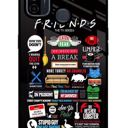 FRIENDS Oppo A53 2020 Glass Case Back Cover by Casekaro