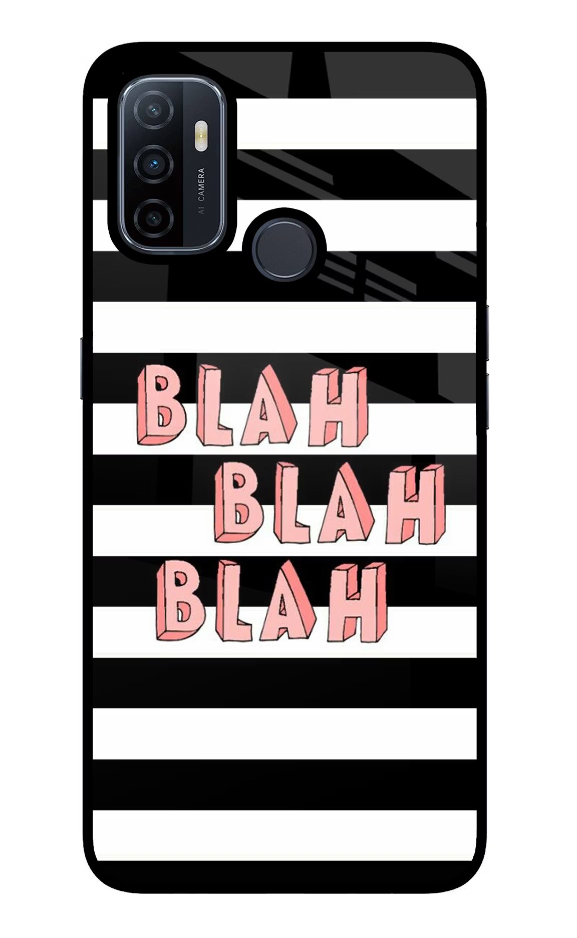 Blah Blah Blah Oppo A53 2020 Glass Case