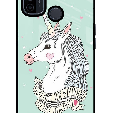 Unicorn Wallpaper Oppo A53 2020 Glass Case Back Cover by Casekaro