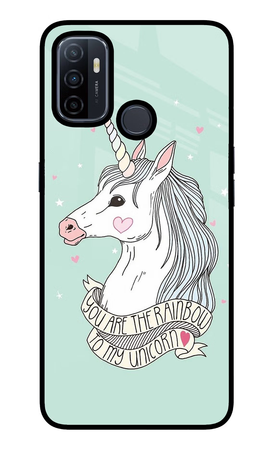 Unicorn Wallpaper Oppo A53 2020 Glass Case