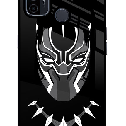 Black Panther Oppo A53 2020 Glass Case Back Cover by Casekaro