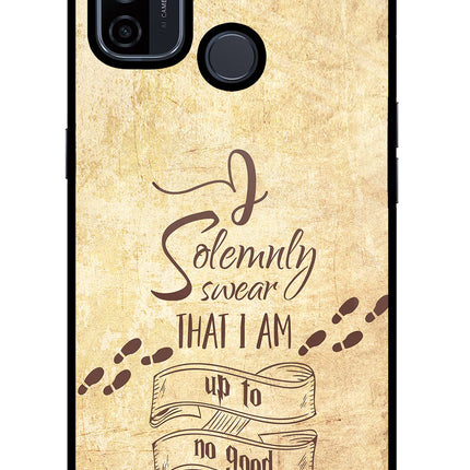 I Solemnly swear that i up to no good Oppo A53 2020 Glass Case Back Cover by Casekaro