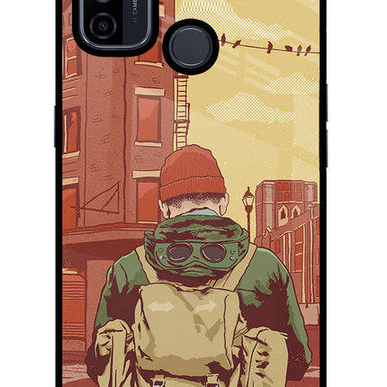 Adventurous Oppo A53 2020 Glass Case Back Cover by Casekaro