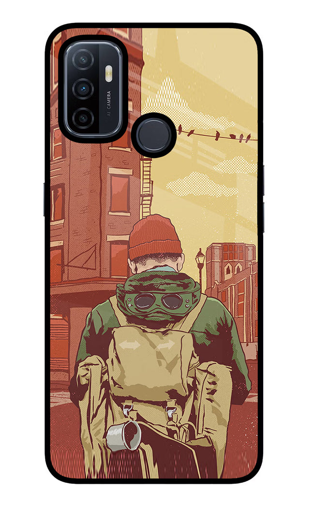 Adventurous Oppo A53 2020 Glass Case Back Cover by Casekaro