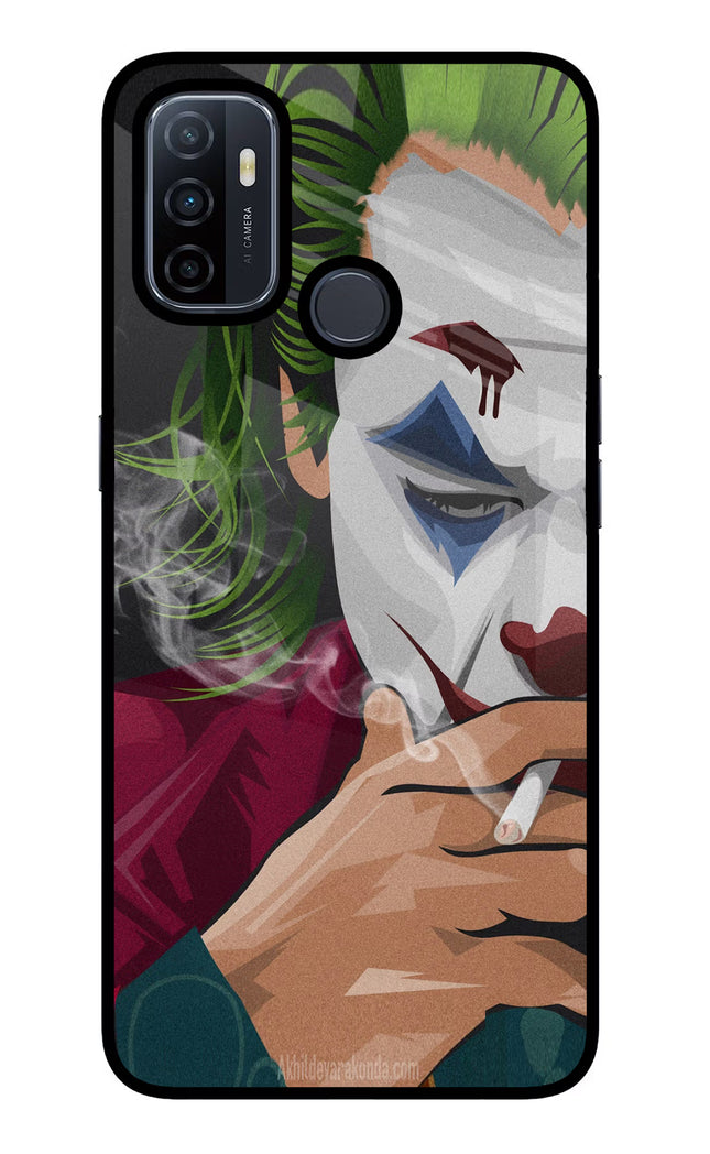 Joker Smoking Oppo A53 2020 Glass Case Back Cover by Casekaro