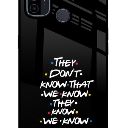 FRIENDS Dialogue Oppo A53 2020 Glass Case Back Cover by Casekaro