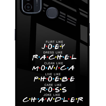 FRIENDS Character Oppo A53 2020 Glass Case Back Cover by Casekaro