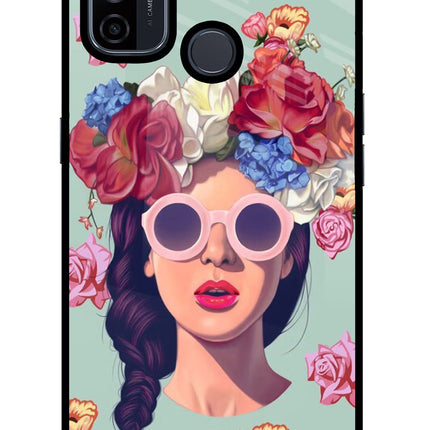 Pretty Girl Oppo A53 2020 Glass Case Back Cover by Casekaro
