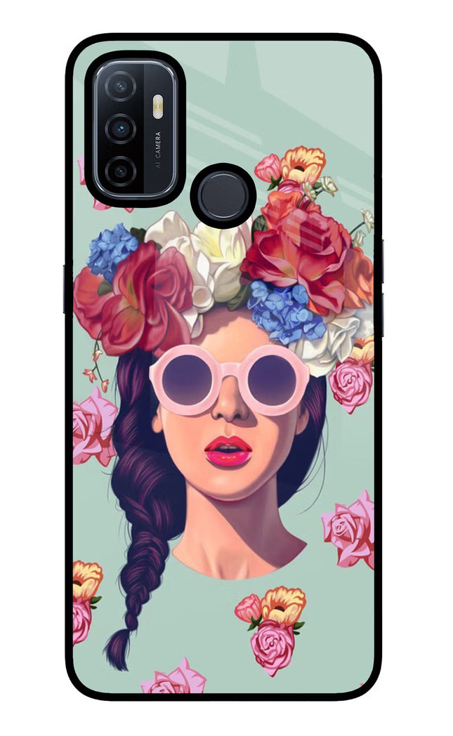 Pretty Girl Oppo A53 2020 Glass Case Back Cover by Casekaro