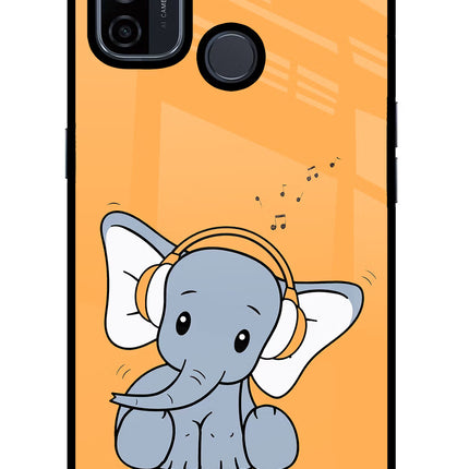 High On Music Oppo A53 2020 Glass Case Back Cover by Casekaro