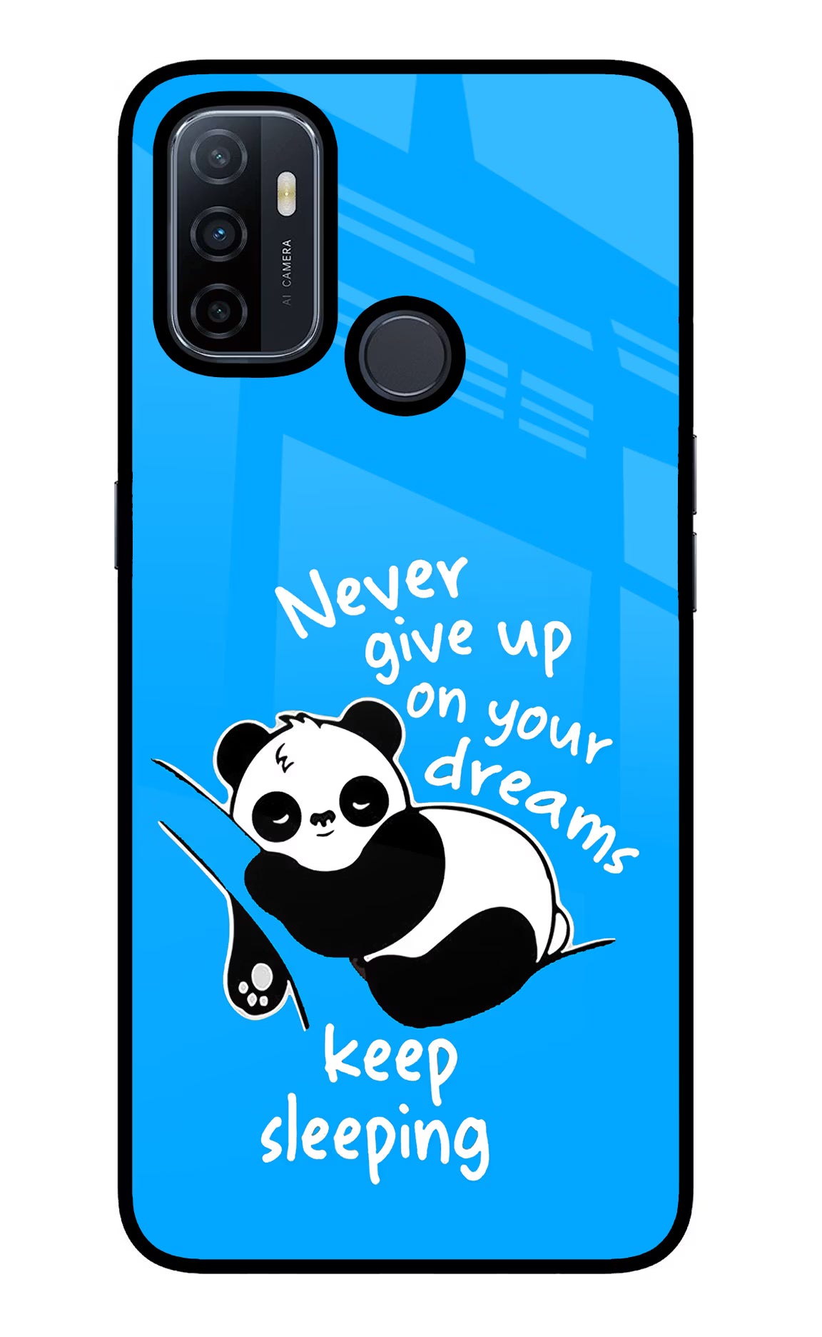 Keep Sleeping Oppo A53 2020 Glass Case Back Cover by Casekaro
