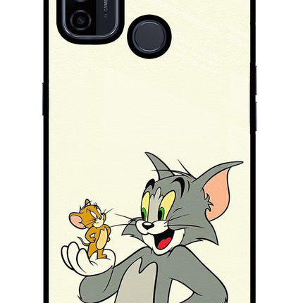 Tom & Jerry Oppo A53 2020 Glass Case Back Cover by Casekaro