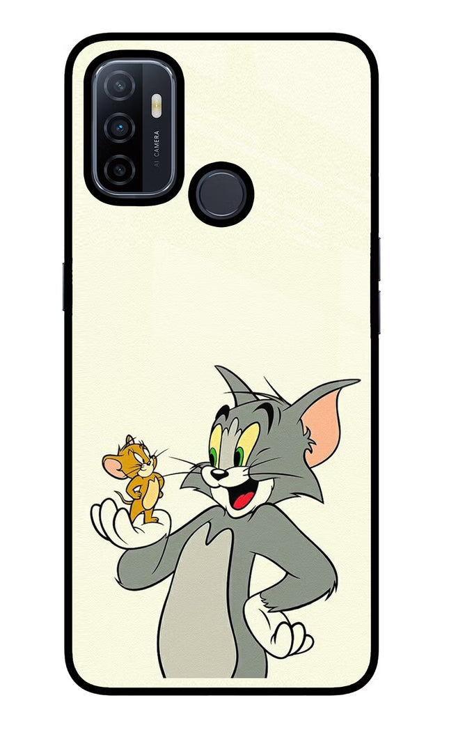 Tom & Jerry Oppo A53 2020 Glass Case Back Cover by Casekaro