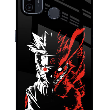 Naruto Two Face Oppo A53 2020 Glass Case Back Cover by Casekaro