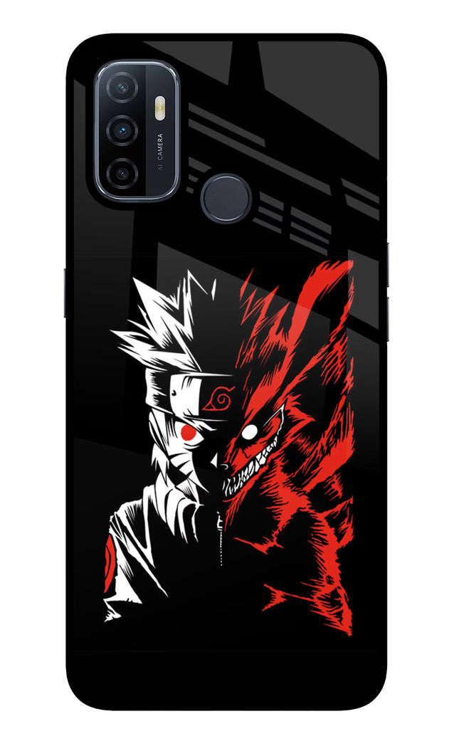 Naruto Two Face Oppo A53 2020 Glass Case Back Cover by Casekaro