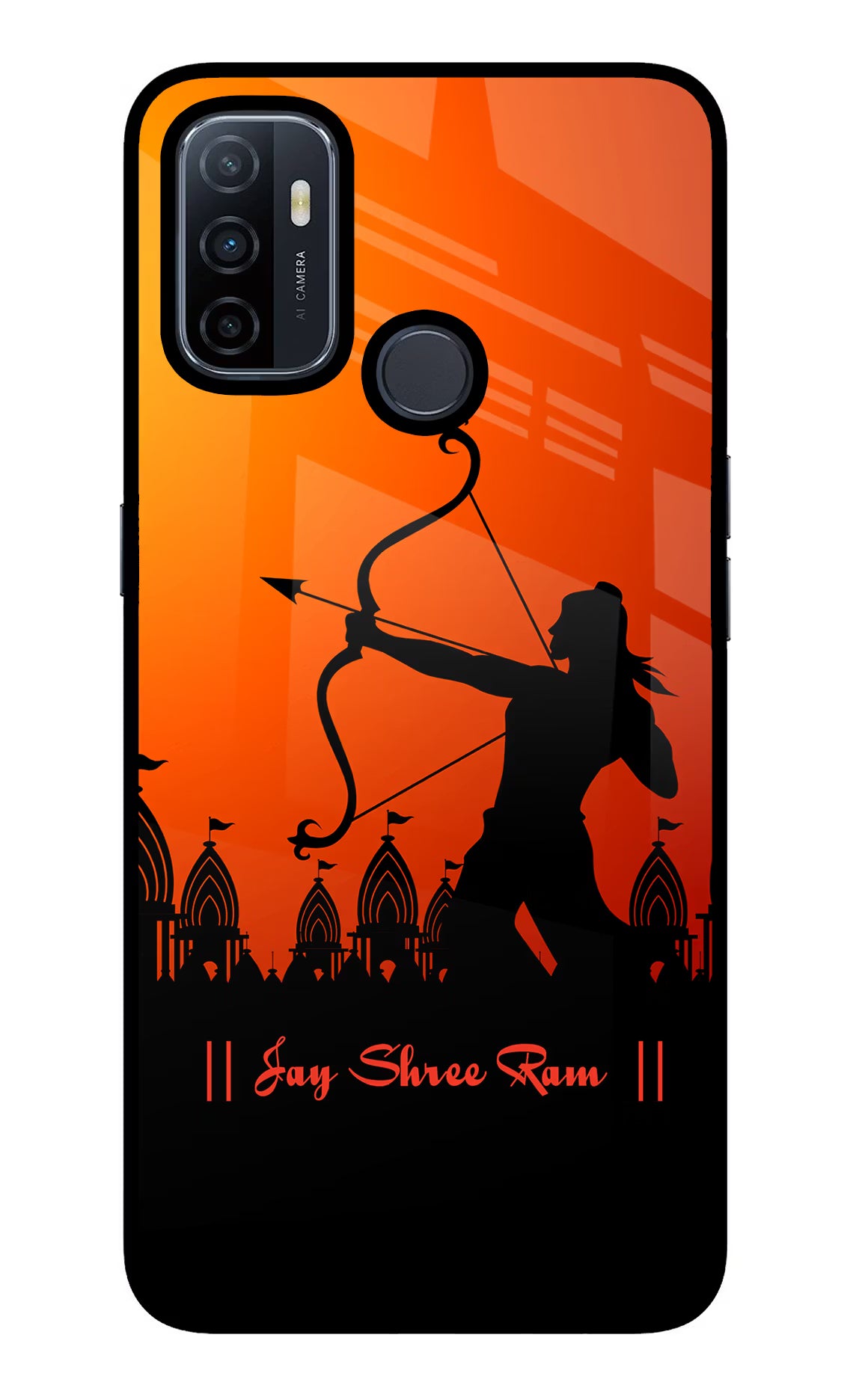Lord Ram - 4 Oppo A53 2020 Glass Case Back Cover by Casekaro